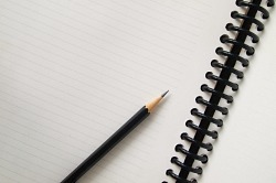 ring binder and pencil